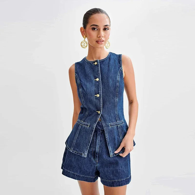 Anaka Set | Casual Denim 2 Pieces 