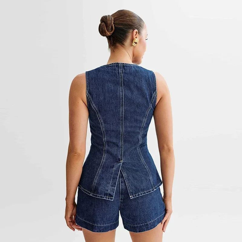 Anaka Set | Casual Denim 2 Pieces 