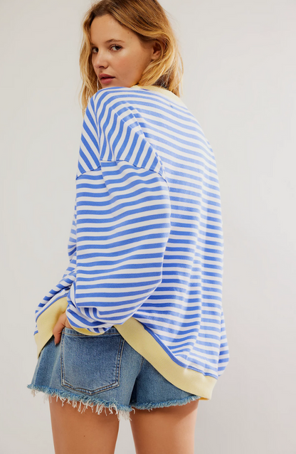 Zoe Oversized Sweater | Striped Cozy Knit