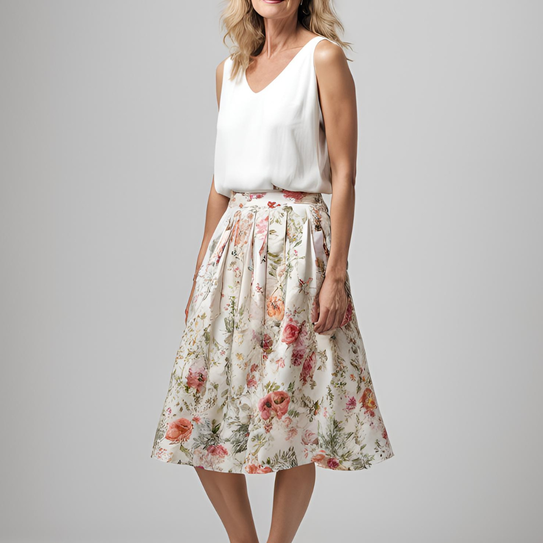 Annabelle Set | Floral Skirt and Sleeveless Top