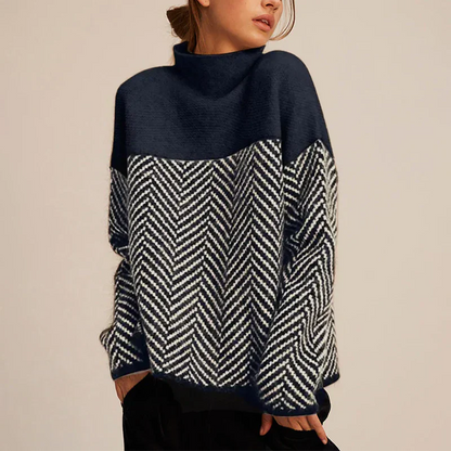 Beverly Sweater | Dame Hyggelig Chevron Striktrøje