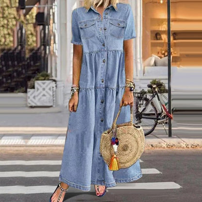 Anne Dress | Elegant Slimming Denim Dress