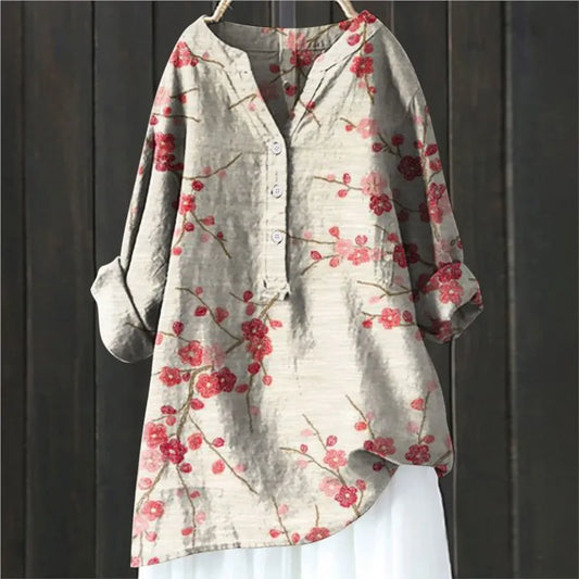 Alina - Casual blouse with floral print