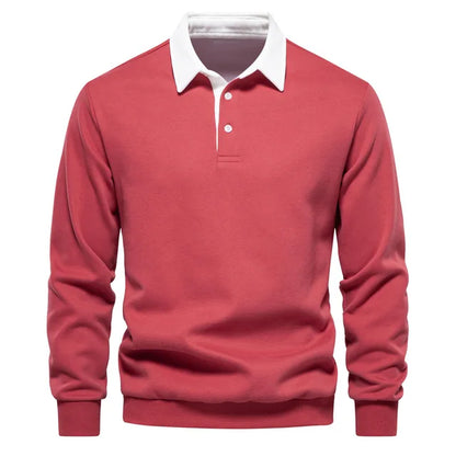 Alexander Sweatshirt | Long-Sleeved Polo Collar Sweatshirt 