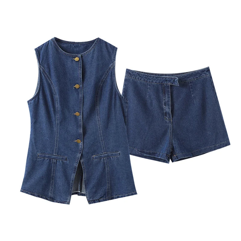 Anaka Set | Casual Denim 2 Pieces 