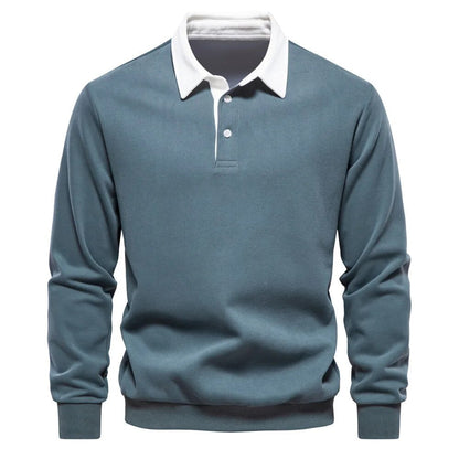 Alexander Sweatshirt | Long-Sleeved Polo Collar Sweatshirt 