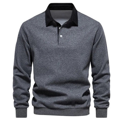 Alexander Sweatshirt | Long-Sleeved Polo Collar Sweatshirt 