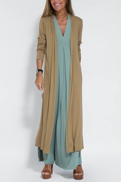 Anala Dress | Elegant Long Dress with Matching Cardigan 