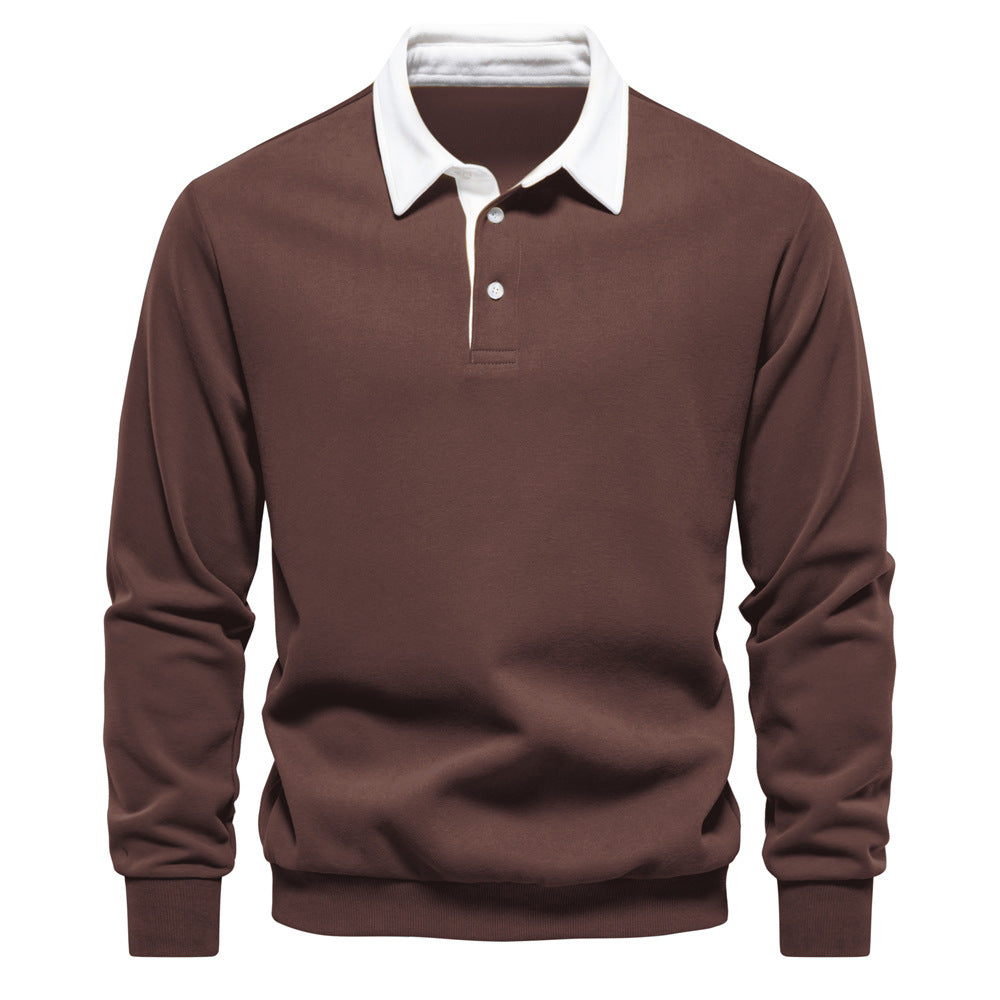 Alexander Sweatshirt | Long-Sleeved Polo Collar Sweatshirt 