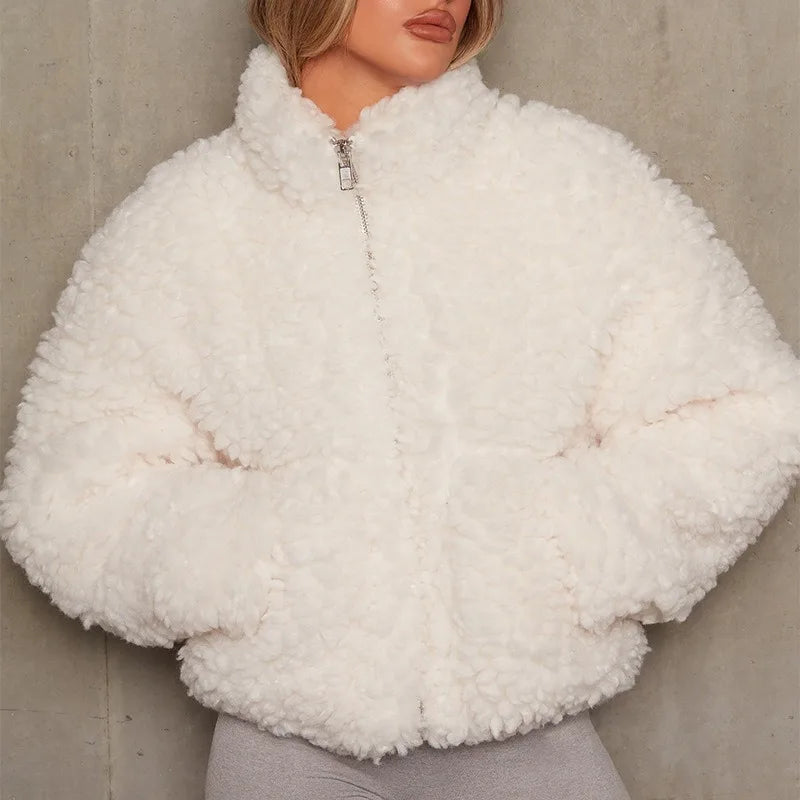 Blossom Jakke | Lady Teddy Sherpa Puffer Jake